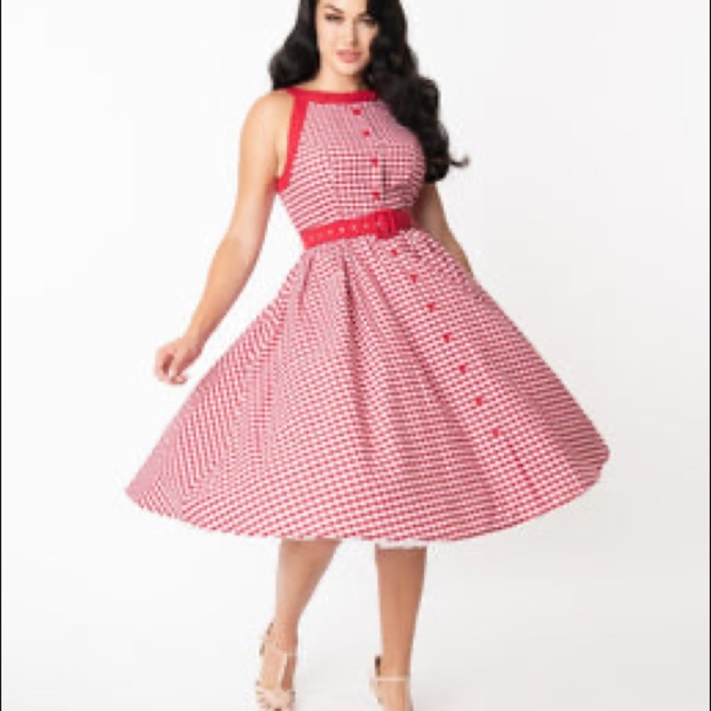 Rockabilly Red Dress: Unique Vintage NWT